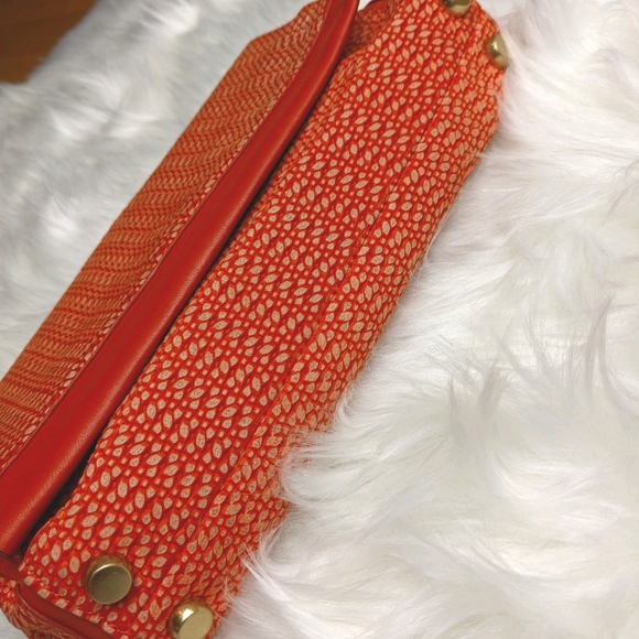 NWOT Nanette Lepore Woven-Textured Leather Clutch - Picture 6 of 6